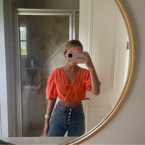 Orange Lucca Crop Top